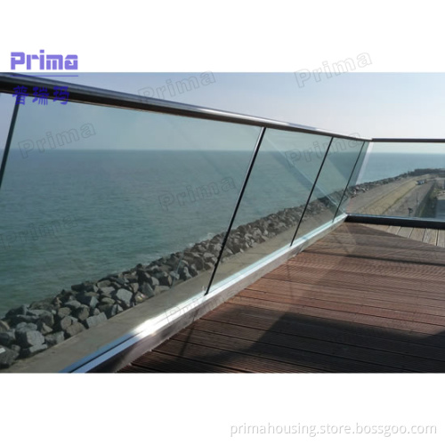 Seaside Tempered Glass Railing with Stainless Steel Accessories
